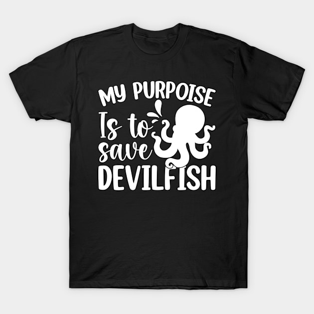 Devil Fish Devil Perch T-Shirt by SiegfriedIlligDesign